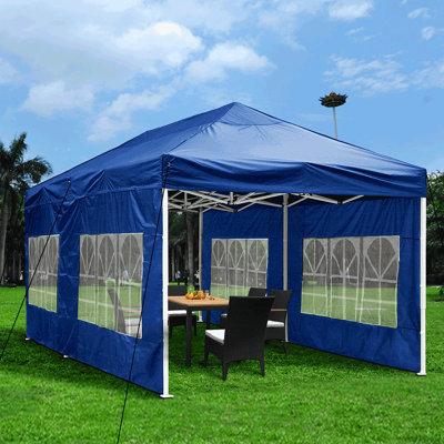 Yescom 10 Ft. W x 20 Ft. D Metal Pop-Up Canopy Metal/Soft-top in White | 126 H x 230.3 W x 116.1 D in | Wayfair 07CAN001-20W4-07.V2