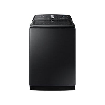 Samsung 5.1 Cubic Feet Cu. Ft. High Efficiency Smart Top Load Washer in Black, Size 44.69 H x 27.56 W x 29.44 D in | Wayfair WA51A5505AV