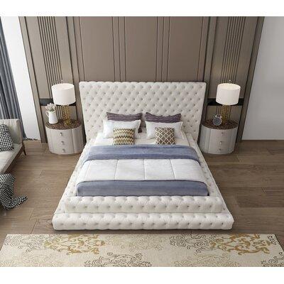 House of Hampton® Dymphia Revel Velvet Bed Upholstered/Velvet in Brown | 60 H x 101.5 W x 98 D in | Wayfair D4C718297820455EBC47D39E553E6CAD