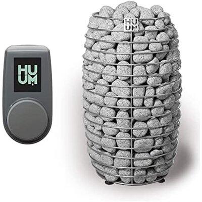 HUUM Hive Mini 6.0Kw Sauna Heater w/ UKU WiFi Control, (Sauna Stones Included ) | 30 H x 22 W x 22 D in | Wayfair HIVEM6STUWB+GR