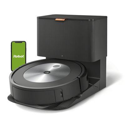 iRobot® Roomba® j7+ (7550) Wi-Fi® Connected Self-Emptying Robot Vacuum in Black/Brown, Size 3.4 H x 13.3 W x 13.4 D in | Wayfair J755020