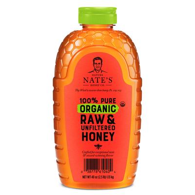 Nature Nate's 100% Organic Pure Raw & Unfiltered Honey (40 oz.)