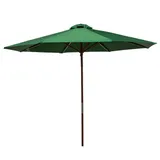 Classic Wood 9 ft Market Umbrella - Green