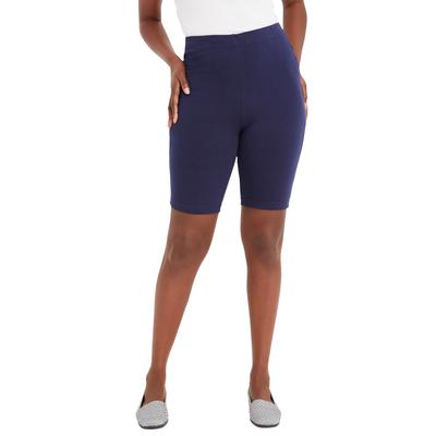 Plus Size Women's Everyday Stretch Cotton Bike Short by Jessica London in Navy (Size 38/40)