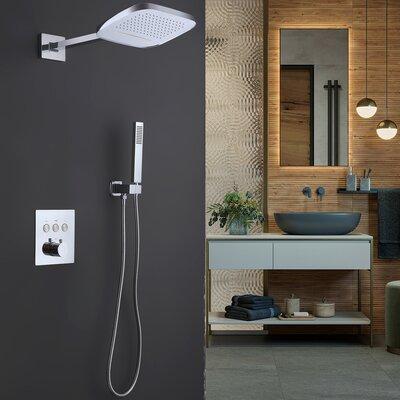 RBROHANT Thermostatic Complete Shower System w/ Rough-In Valve in Gray | 24.4 H x 13.78 W in | Wayfair RCST85028PC