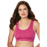 Plus Size Women's The Olivia All-around Support Comfort Sports Bra by Leading Lady in Magenta Haze (Size XL)
