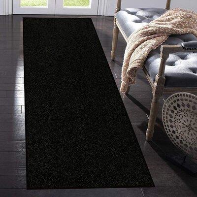 Black 480 x 48 x 0.4 in Area Rug - Eider & Ivory™ Polyester | 480 H x 48 W x 0.4 D in | Wayfair AD18F005FACE4411997619200A869330