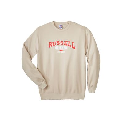 Men's Big & Tall Russell® Crew Sweatshirt by Russell Athletic in Oatmeal (Size 5XLT)