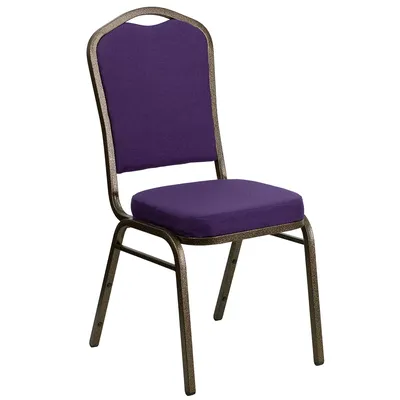Flash Furniture Hercules Series Crown Back Fabric Banquet Chair, Purple - 40 pack