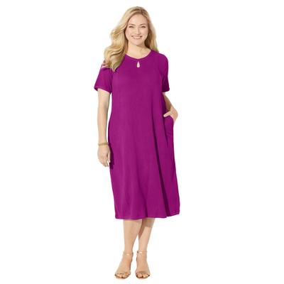 Plus Size Women's New Horizons Dress by Catherines in Berry Pink (Size 0X)