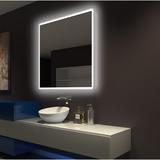 Paris Mirror Backlit Bathroom Mirror, Size 42.0 H x 42.0 W x 2.0 D in | Wayfair RECT42423000D
