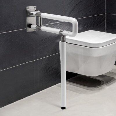 MCombo 23.6" Flip Up Grab Bar for Toilet Metal in White | 28.3 H x 23.6 W x 1.38 D in | Wayfair 6360-Y98W