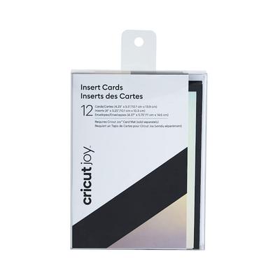 Cricut Joy Insert Cards | Black/Silver Matte Holographic 4.25" x 5.5" | Blue/Pink/Yellow