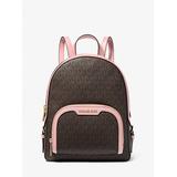 Michael Kors Jaycee Medium Logo Backpack Pink One Size