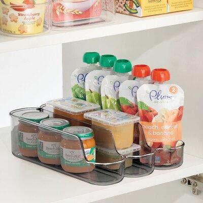 mDesign Small Plastic Food & Drink Storage Bin, 3 Compartments Plastic in Gray | 3 H x 8 W x 10.1 D in | Wayfair 05098MDB