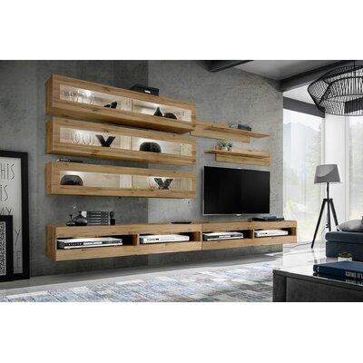 Orren Ellis Catania Entertainment Center for TVs up to 70" Wood in Brown | Wayfair 3349991F7AC9443283DCF88145F81750