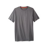 Men's Big & Tall Heavyweight Longer-Length Crewneck T-Shirt by Boulder Creek in Steel (Size 6XL)