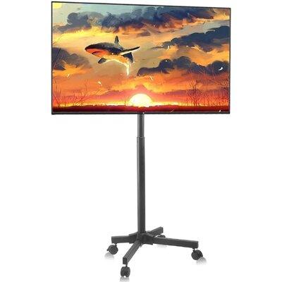 qing Mobile TV Floor Stand For 21-42 Inches Height Adjustable For Flat Panel LED LCD Plasma Screens in Black, Size 41.3 H x 19.5 W in | Wayfair