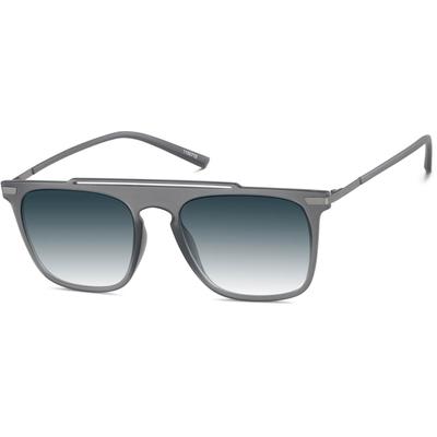 Zenni Square Rx Sunglasses Slate Mixed Full Rim Frame