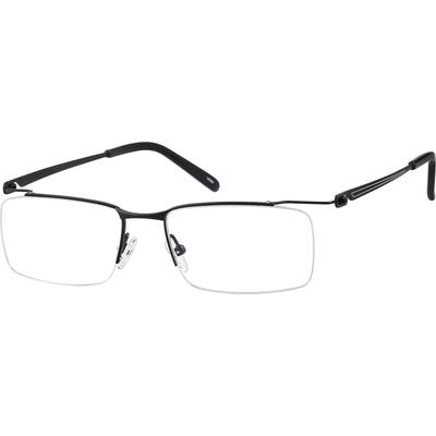 Zenni Rectangle Prescription Glasses Black Titanium Frame