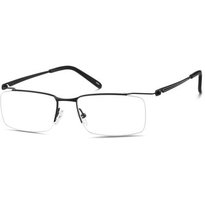 Zenni Rectangle Prescription Glasses Black Titanium Frame
