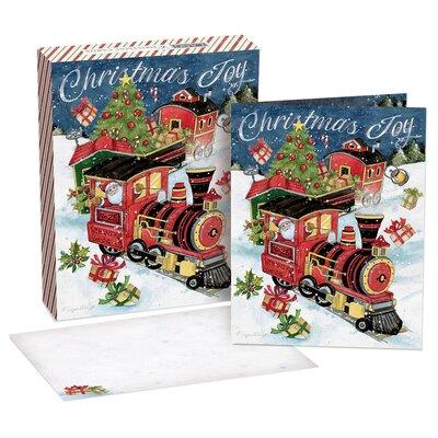 The Holiday Aisle® All Aboard Boxed Christmas Cards | 7.64 H x 5.9 W x 1.5 D in | Wayfair 0F180BC76DE54CB2A711EACCDAE169D4