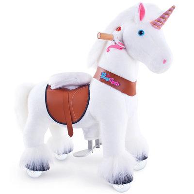 PonyCycle Model U Ride On Unicorn in White | 30 H x 13.8 W x 29.5 D in | Wayfair Ux304