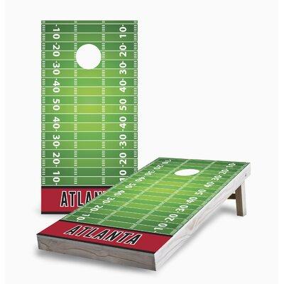 Skip's Garage Houston Football Corn Hole Board Set w  LED Lights Solid Wood in Brown Green | 12 H x 24 W x 48 D in | Wayfair SKP-CHWWC-76-1-2