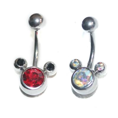 Disney Jewelry | Disney Crystal Mickey Mouse Belly Ring | Color: Silver | Size: Various