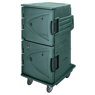 Cambro CMBHC1826TSF192 Camtherm Hot/Cold Cart - Granite Green - Electric