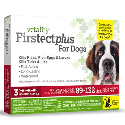 Vetality Firstect Plus for Dogs 89-132 lbs., 3 Dose, X-Large