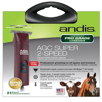 AGC Super 2-Speed with T-84 Detachable Blade Clipper, 1.1 LBS, Burgundy