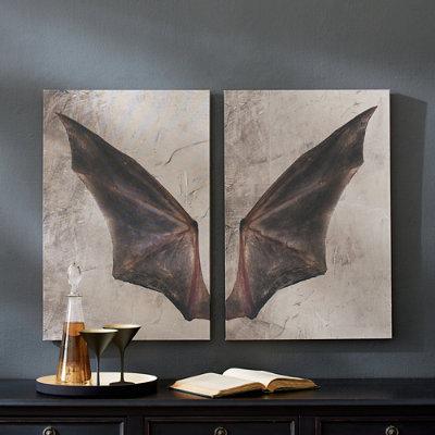Editorial Bat Wing Canvases, Set Of Two - Grandin Road
