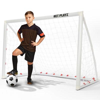 Net Playz Netplayz Backyard Soccer Goal Soccer Net, 6 X 4ft High-Strength, Fast Set-Up (Weatherproof) in White | 48 H x 72 W x 36 D in | Wayfair