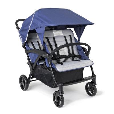 Gaggle Odyssey Quad Stroller w/ Sun Canopy, Rubber | 45.5 H x 30 W x 44 D in | Wayfair 9908703