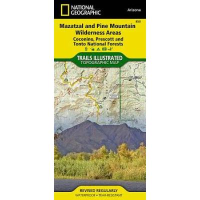 Mazatzal And Pine Mountain Wilderness Areas Map [Coconino, Prescott, And Tonto National Forests]