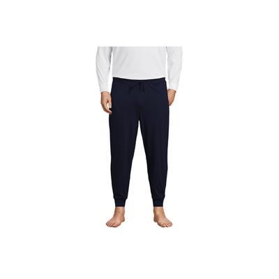 Men's Big and Tall Knit Jersey Sleep Pajama Jogger - Lands' End - Blue - 3XLT