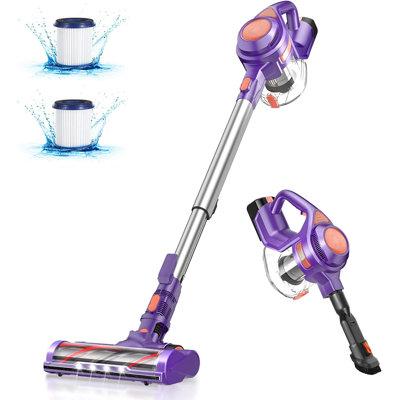 Symple Stuff Aten Cordless Vacuum, 24KPa Powerful Suction Quiet Lightweight 4 in 1 Stick Vacuum Cleaner X8 in Indigo | Wayfair