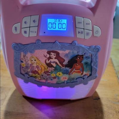 Disney Toys | Ekids Disney Princess Karaoke Machine For Kids Bluetooth Speaker No Mic | Color: Pink/White | Size: Osg