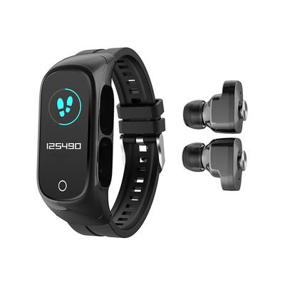 Fetor Smart Watches Black - Black Binaural Smart Bracelet & Bluetooth In-Ear Headphones