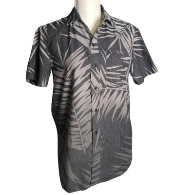 American Eagle Outfitters Shirts | American Eagle Short Sleeve Casual Hawaiian Shirt Extra Small Mens Clothing | Color: Black/Gray | Size: Xs