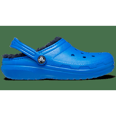 Crocs Blue Bolt Toddler Classic Lined Clog Shoes