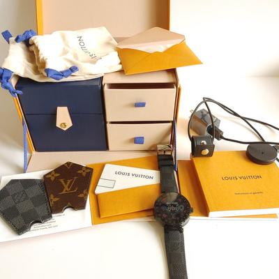 Louis Vuitton Accessories | Louis Vuitton Tambour Horizon Qa002z Connected Smart Watch Quartz Watch | Color: Black | Size: Os