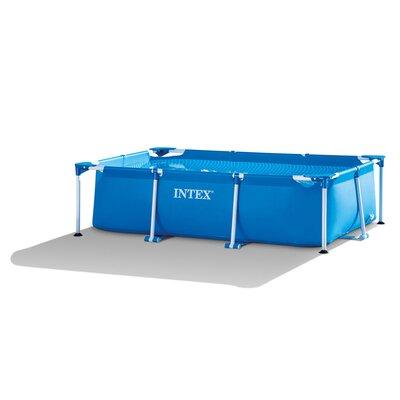 Intex 2.13 ft x 8.5 ft x 5.3 ft Steel Frame Set Pool Steel in Blue/Gray | 25.56 H x 63.6 W x 102 D in | Wayfair 28271EH + 28002E