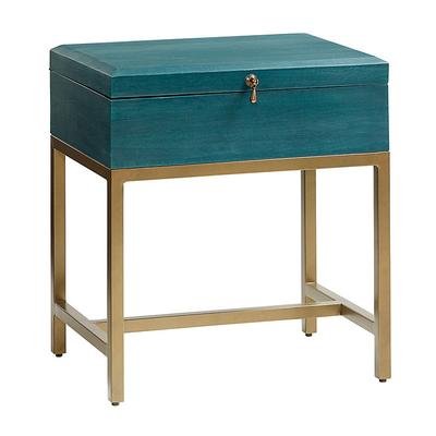 Lenox Storage Side Table - Blue over Gray - Ballard Designs Blue over Gray - Ballard Designs