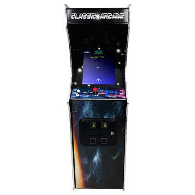 Game Classics 5 Foot Arcade Machine Full Size w/ 60 Premium Classic Arcade Video Games, Commercial Grade Machine, Size 65.5 H x 20.0 W x 24.0 D in