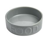 Set Of Two Classic Food Pet Bowls Pet by Park Life Designs in Grey (Size LARGE)