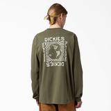 Dickies Men's Marbury Long Sleeve T-Shirt - Military Green Size L (WLR12)
