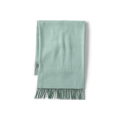 CashTouch Yarn-Dyed Herringbone Throw Blanket - Lands' End - Green