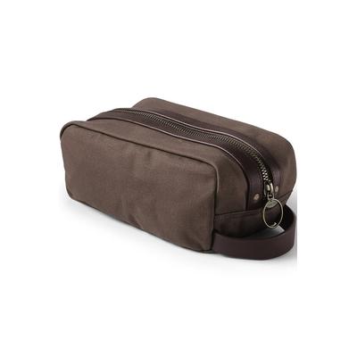 Waxed Canvas Travel Dopp Kit Toiletry Bag - Lands' End - Brown